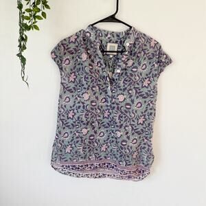 Bell by Alicia Bell Cap Sleeve Print Blouse Sz 10